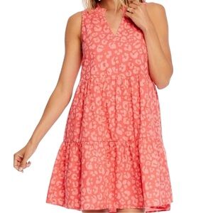 Mud Pie Pink Animal Print Mini Dress Leopard Cheetah‎